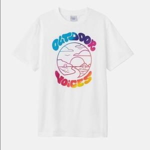 NWT White Outdoor Voices Graphic Tee